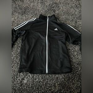 Adidas Black and White Zip-Up Jacket
